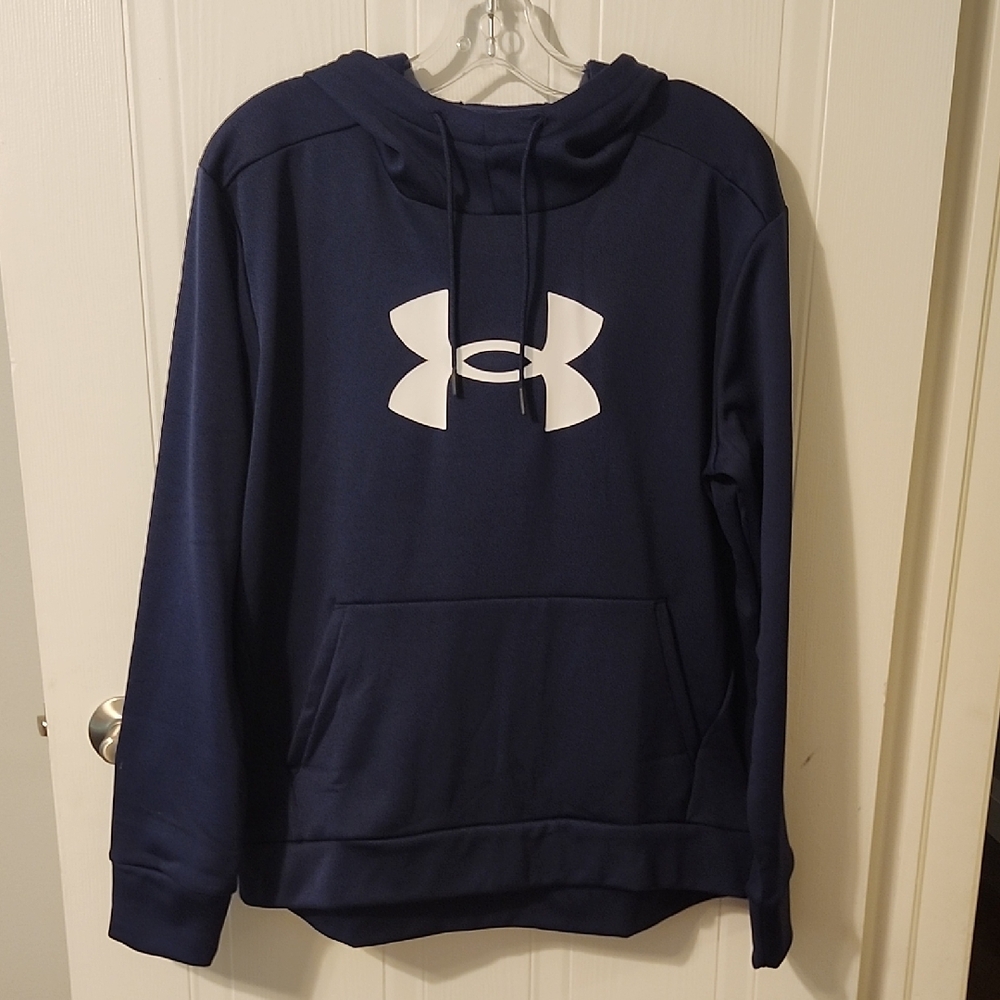 Under Armour Navy Hoodie with White Logo